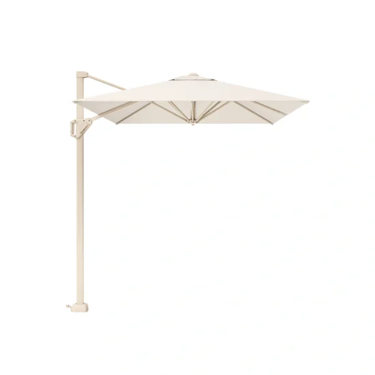 Voyager T1 parasoll i storleken 250x250 cm, i fägen sandstone/ivory.