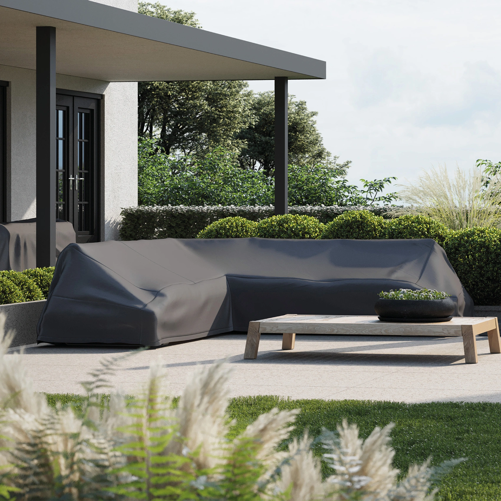 AeroCover hörnsoffskydd - V255/H255 x 100 x H65/90 cm