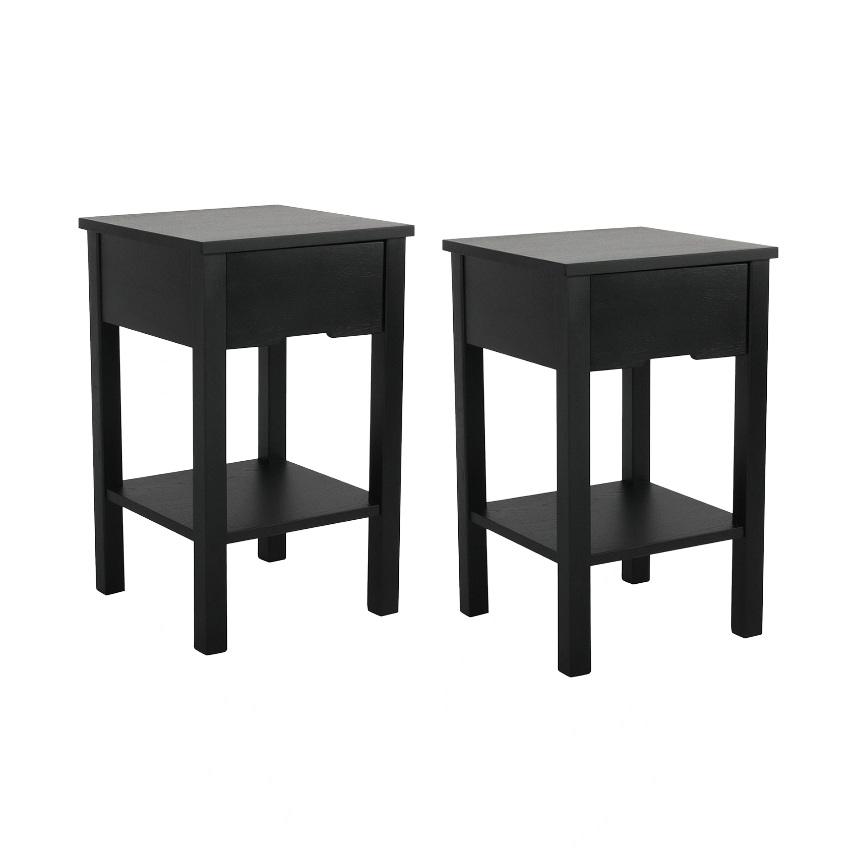 Jensen Plania sängbord i svartbetsad ek - 2-pack