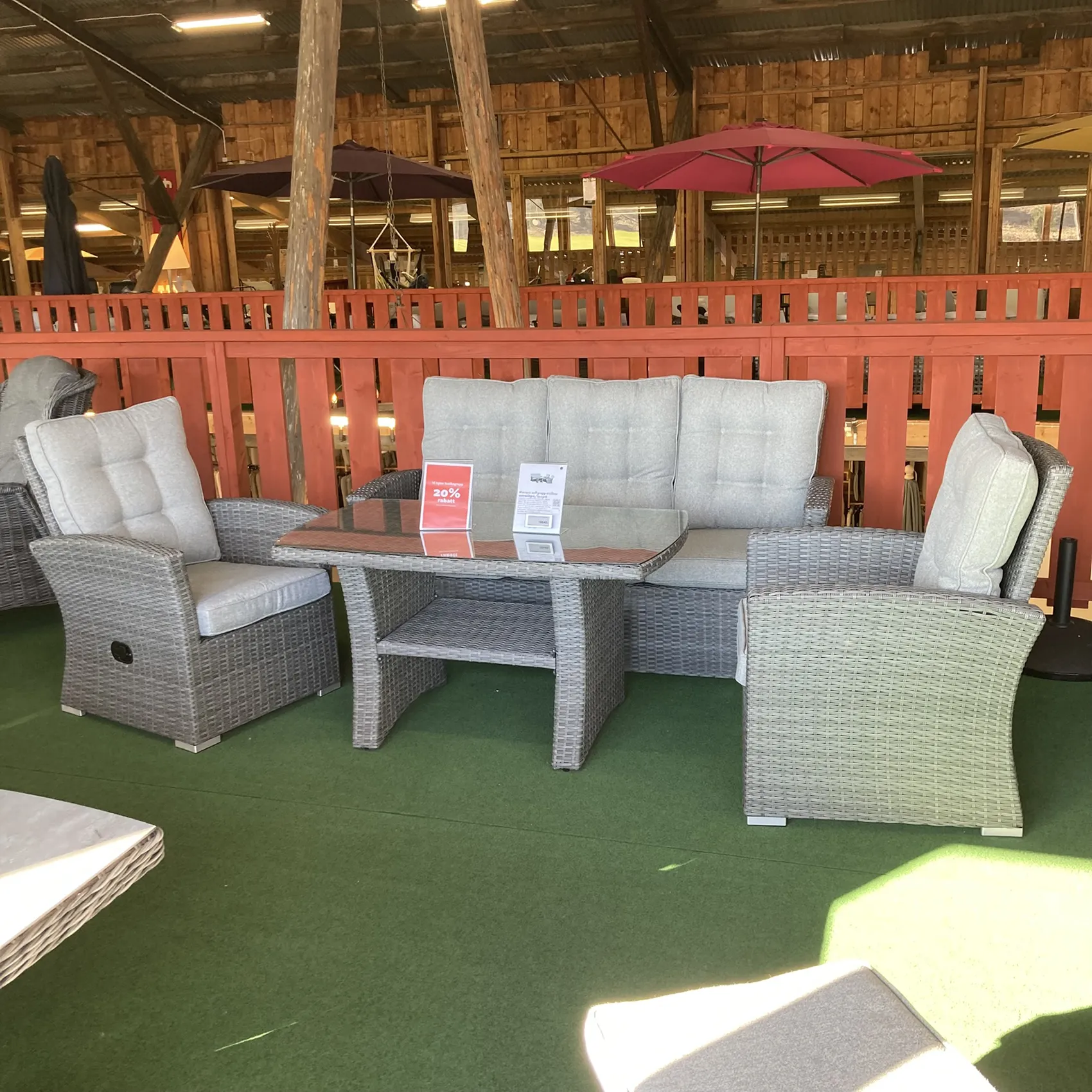 Monaco soffgrupp ställbar antracitgrå/ljusgrå