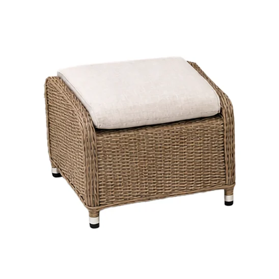 Vallmo fotpall beige inkl. dyna