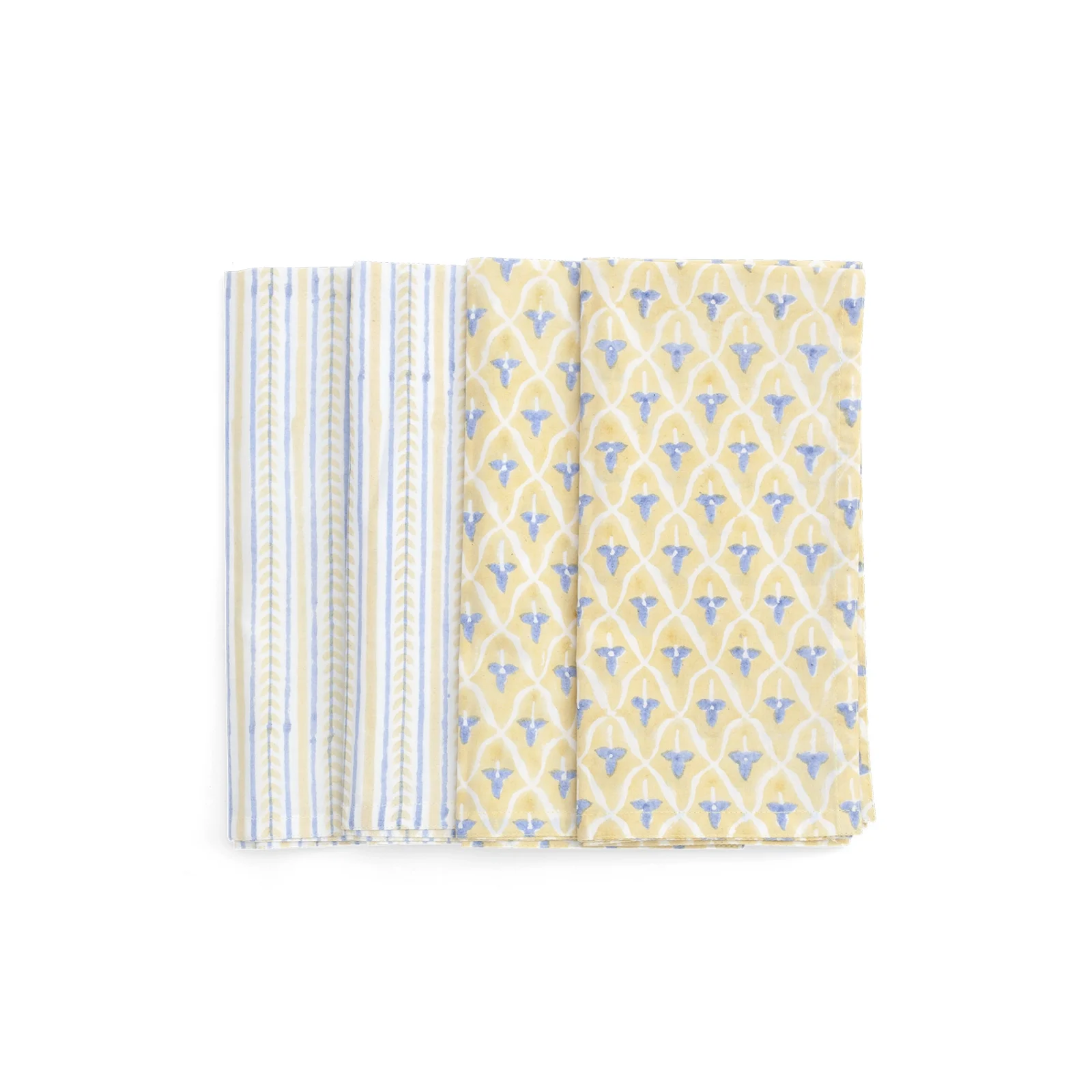 Servetter Eko Tulip & Leaf - blå/gul, 4-pack