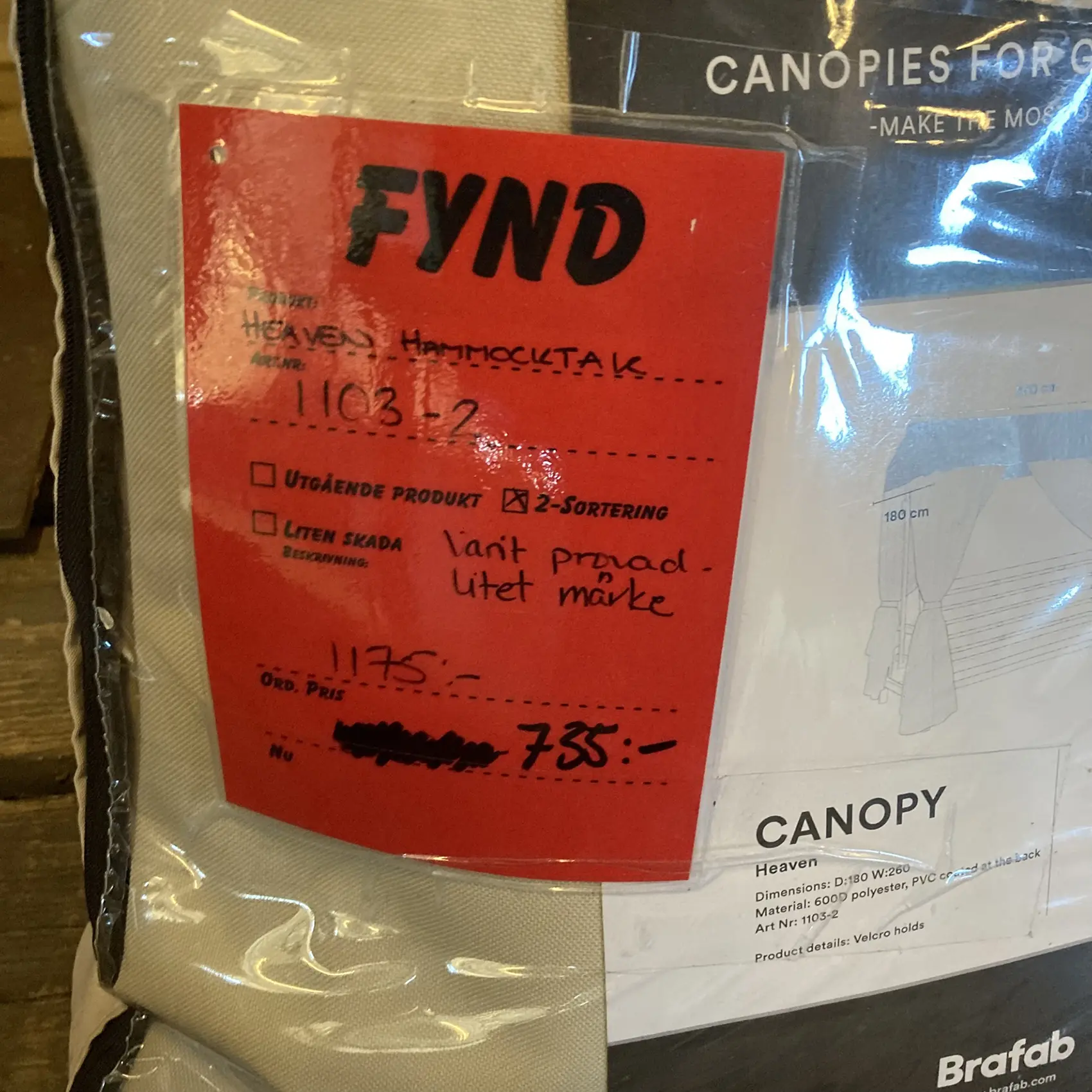 Heaven hammocktak efter 2020 beige - (outlet)