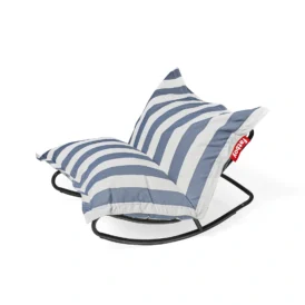 Rock 'n Roll + Original Outdoor gungstol - stripe ocean blue
