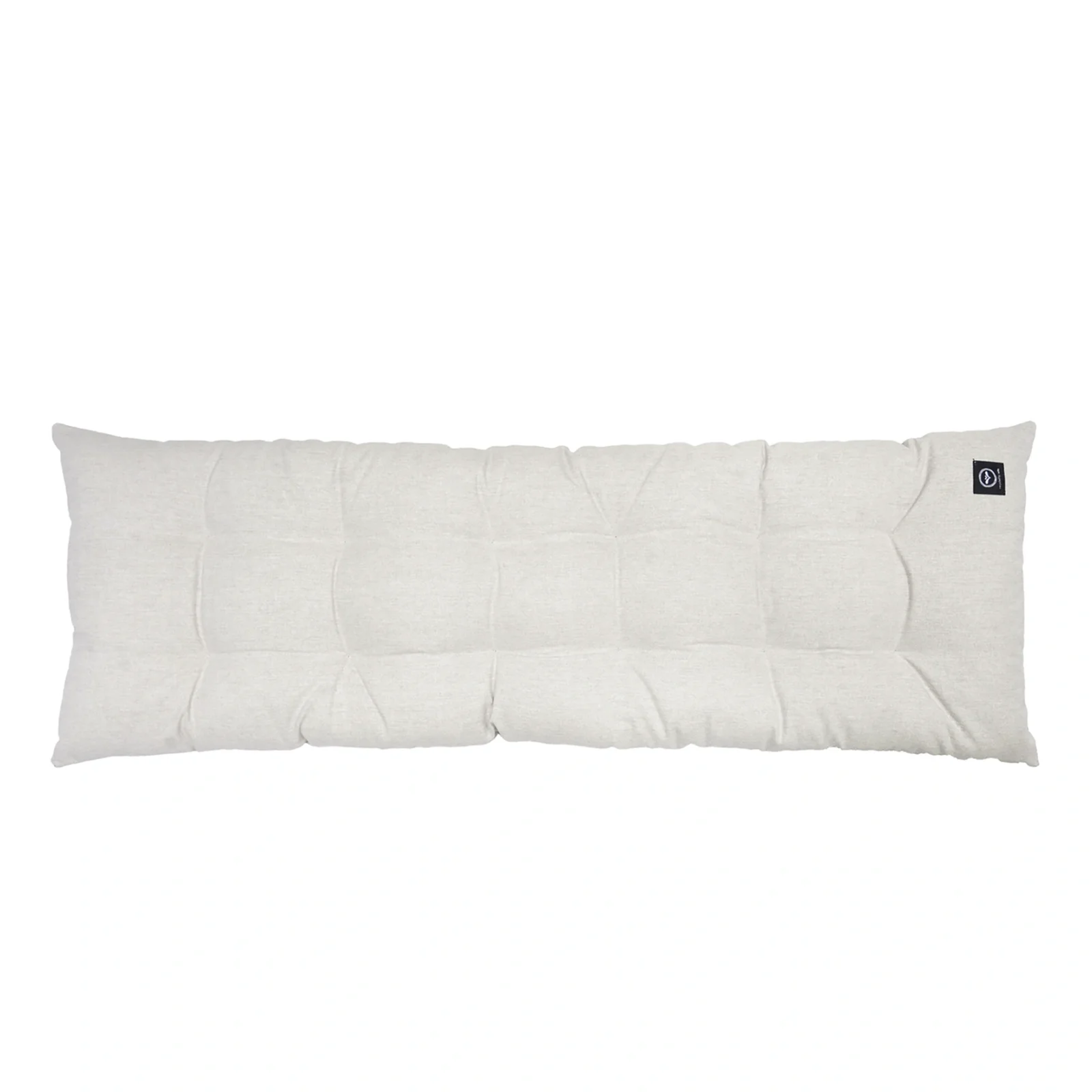 Vera bänkdyna vaxad - linnefärgad chambray, 115x37 cm