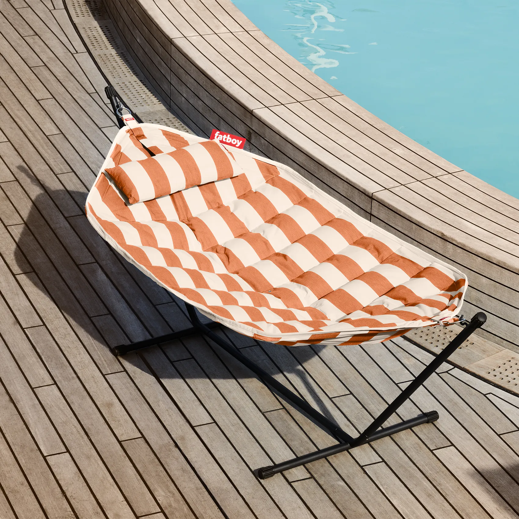 Headdemock Superb Deluxe - stripe orange creme / svart