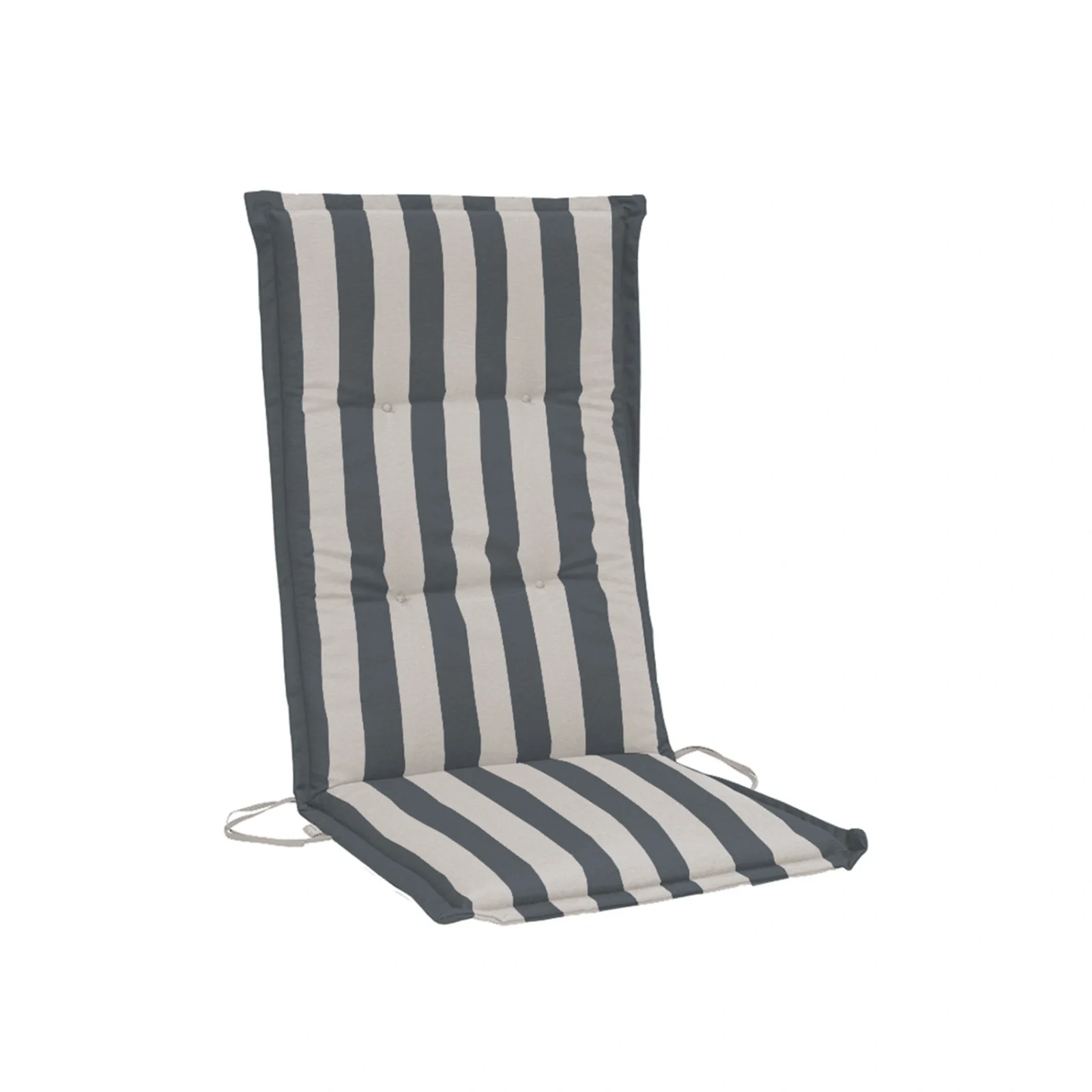 Monza positionsdyna - grå/beige randig polyester