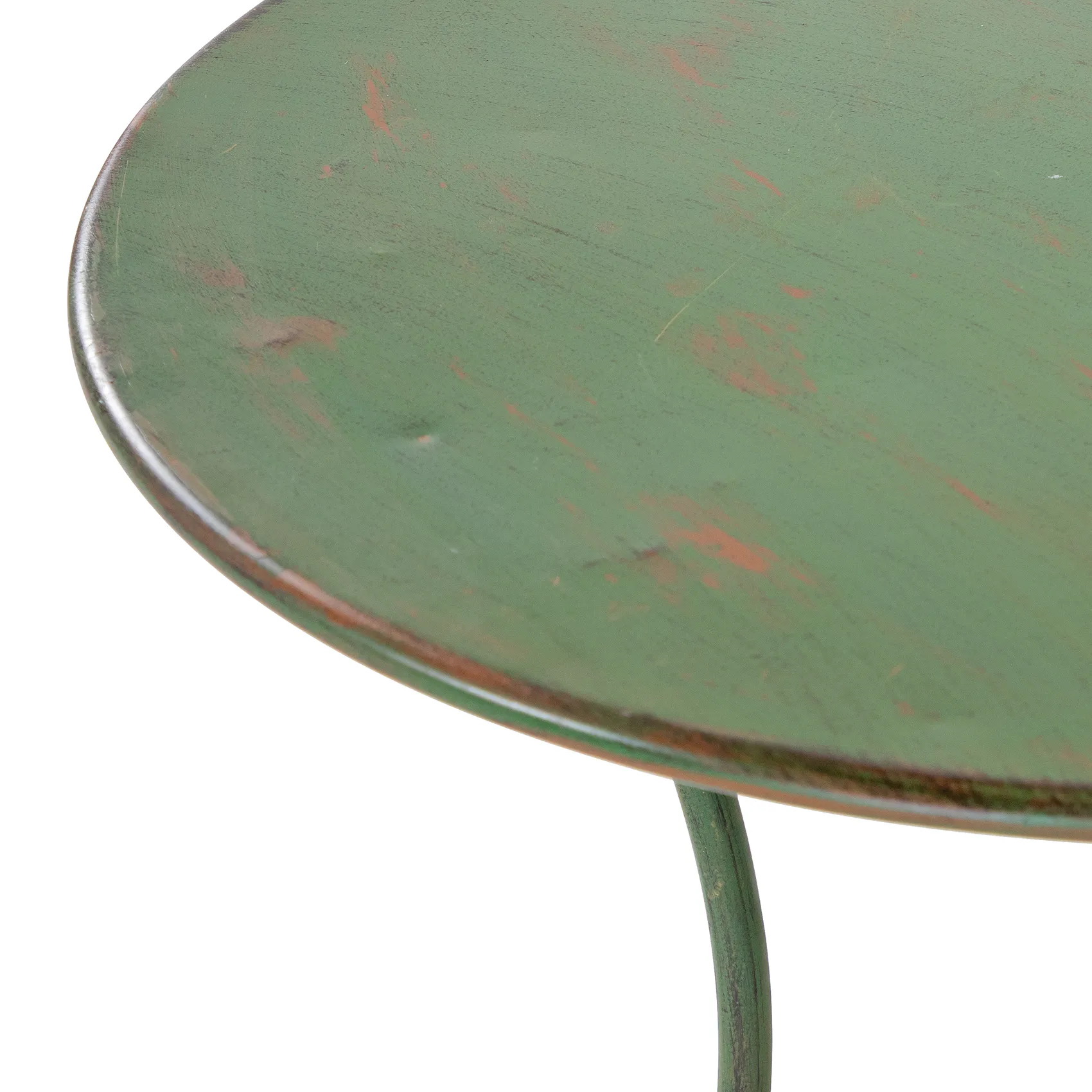 Spira cafébord smidesjärn - grön, Ø70 cm