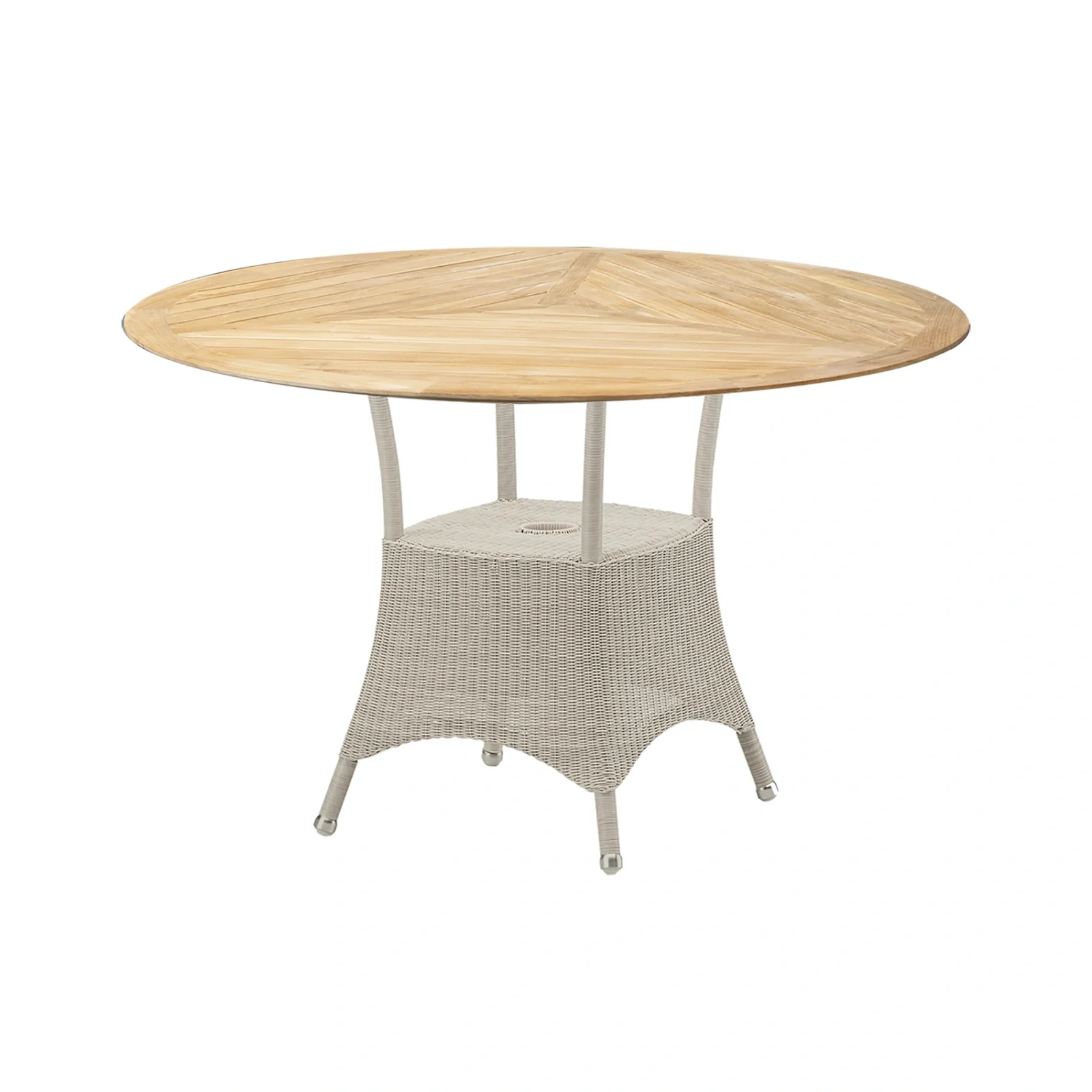 Lansing matbord sand/teak Ø120 cm