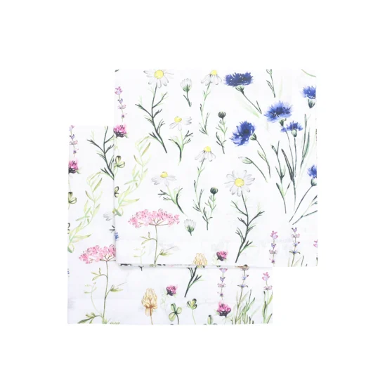 Hilma servett 2-pack blå/grön/vit 45x45 cm