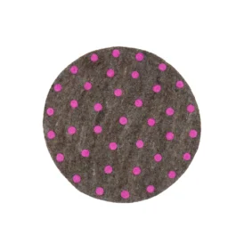Felt Dot sittdyna brun/rosa Ø38 cm