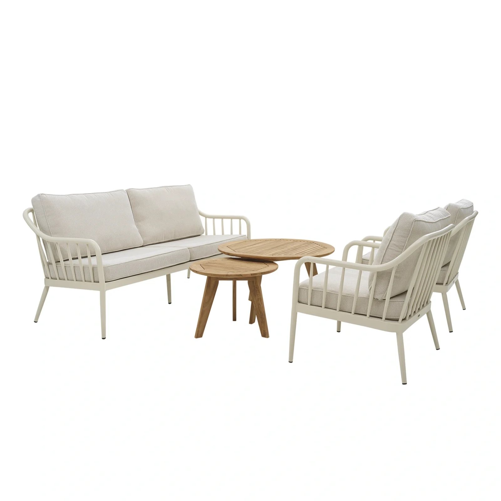 Coleville/Kastos soffgrupp pärlvit/dot beige