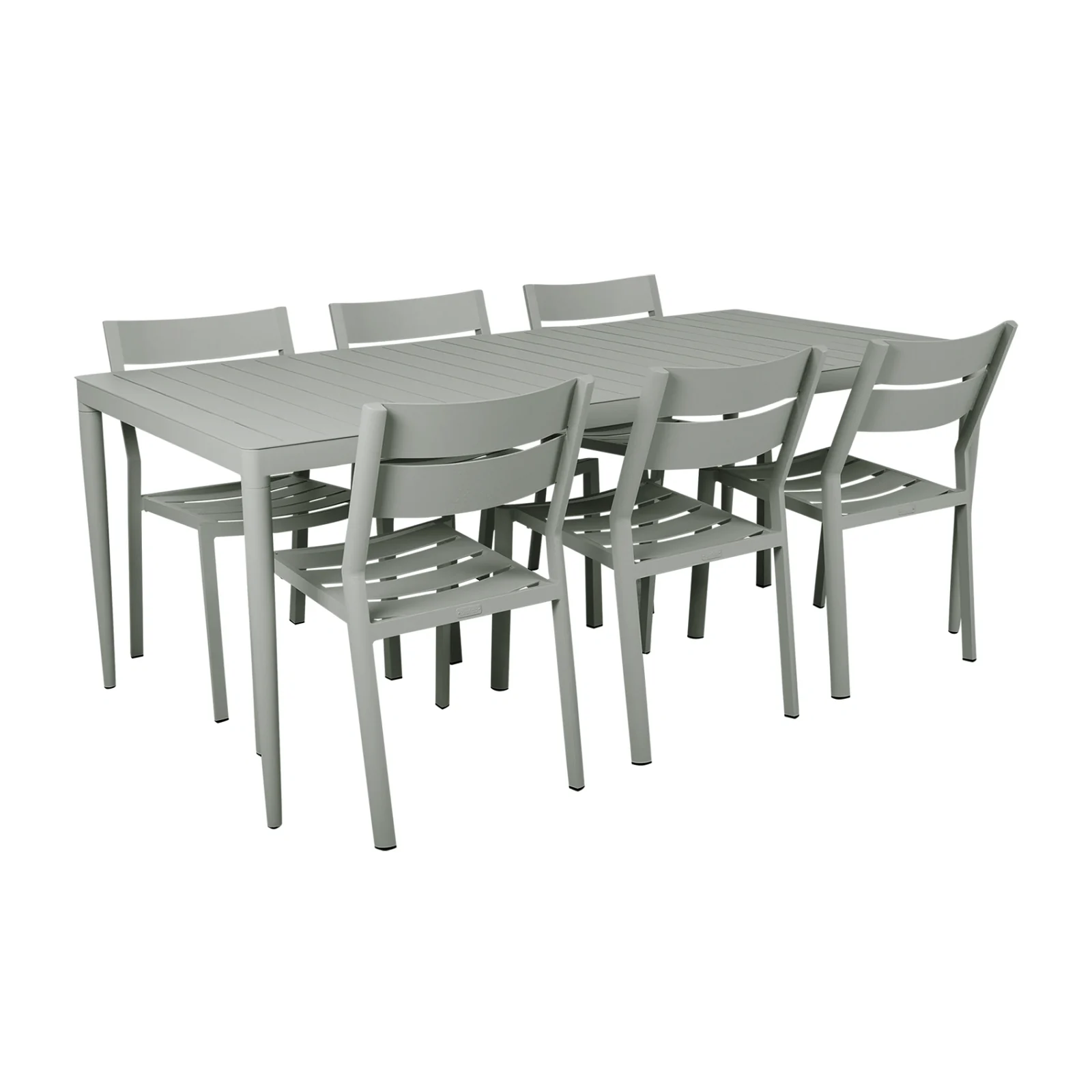 Delia/Bigby matgrupp dusty green - 6 stolar, 195x90 cm