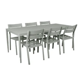 Delia/Bigby matgrupp dusty green - 6 stolar, 195x90 cm