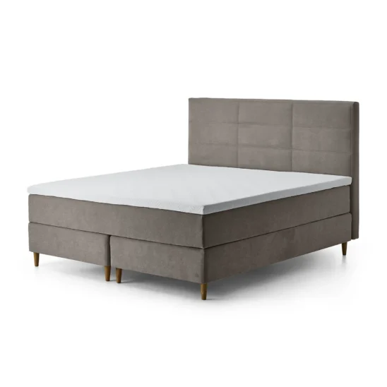 Tempur Relaxation kontinentalsäng i färgen light mole med gaveln Rectangle.