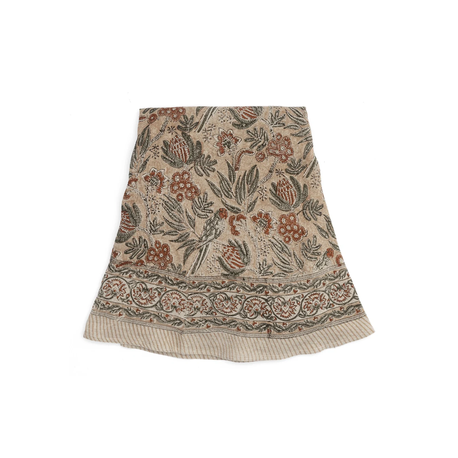 Parrot bordsduk linne - dusty peach, Ø220 cm