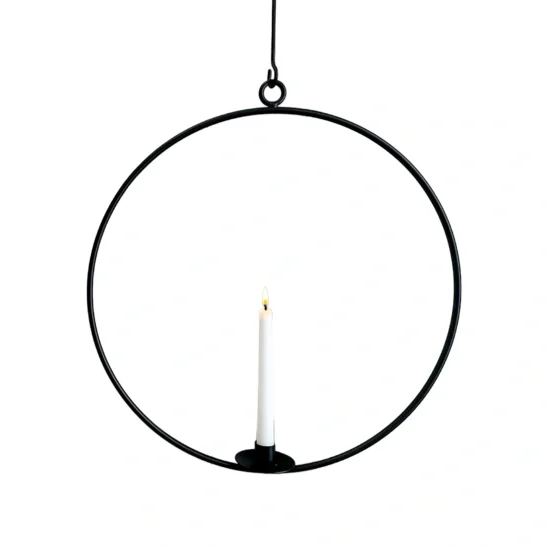 Ljusring svart - Ø45 cm