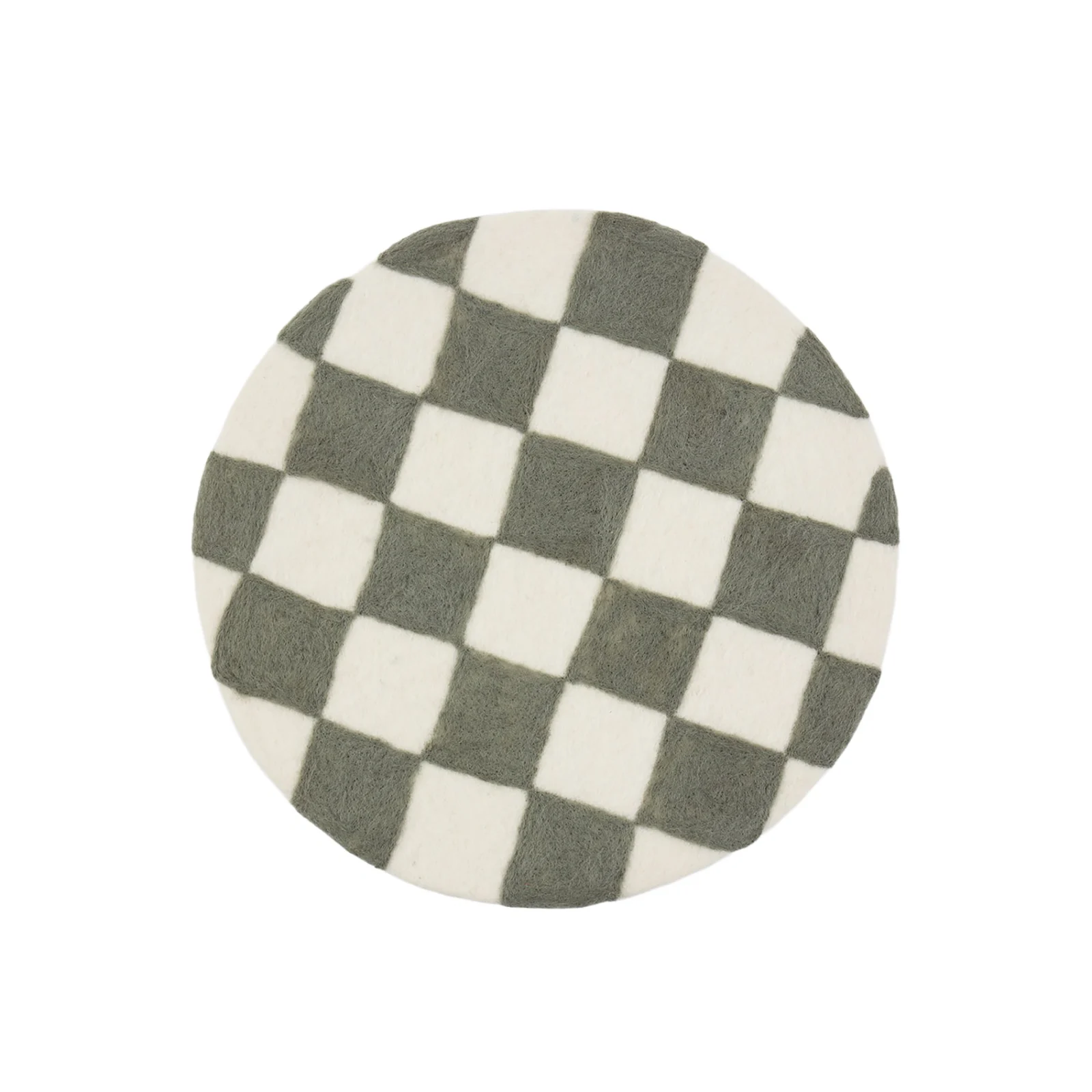 Felt Chess sittdyna grå/offwhite Ø37 cm