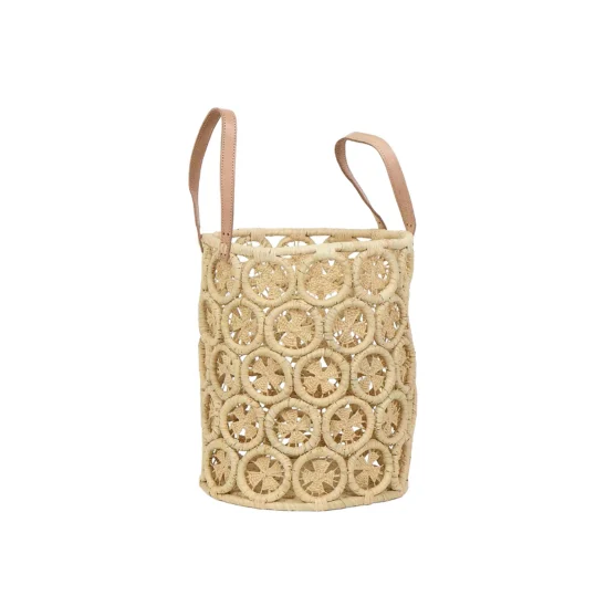 Macrame korg med handtag - large