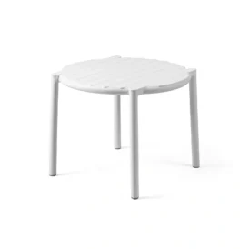 Doga sidobord vit, Ø50 cm